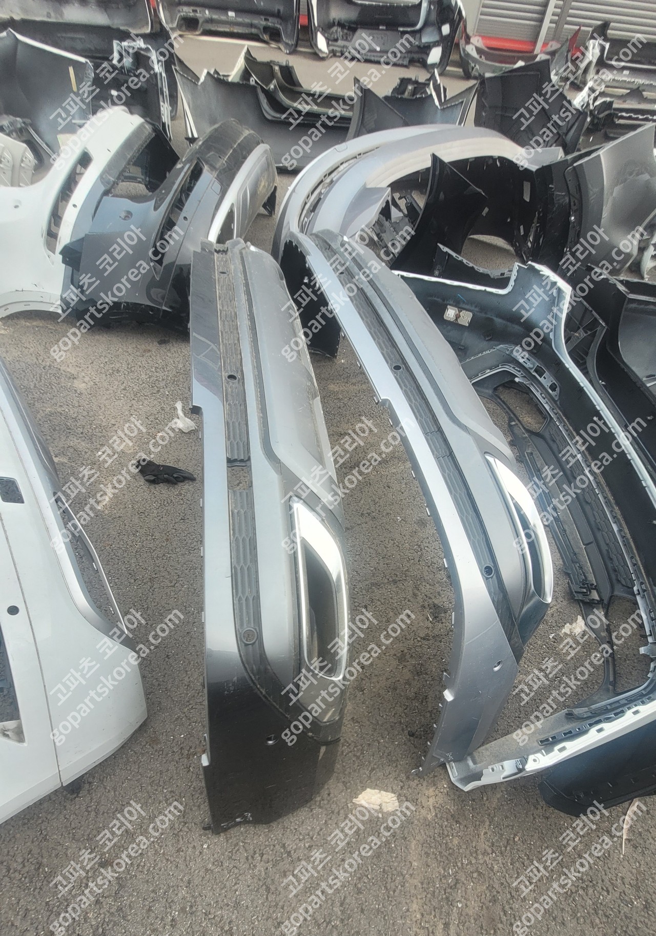 아우디 Q7 4M 뒷범퍼 디퓨저 앗세이+뒷범퍼 스포일러 앗세이 중고