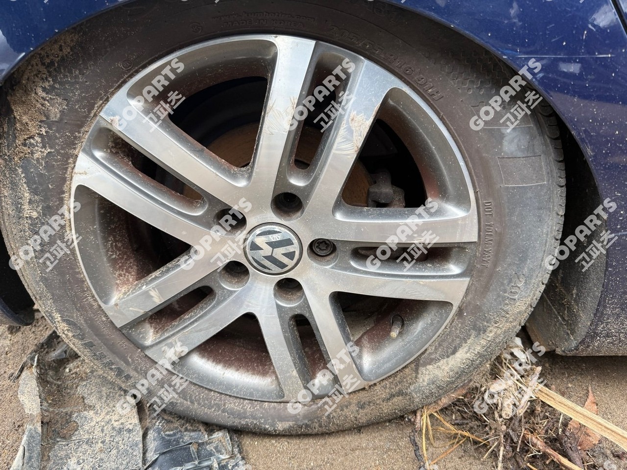 폭스바겐 골프6세대 16인치 다이아몬드커팅휠 전면후면 프론트리어 앞뒤휠바퀴 짝당 사진 2