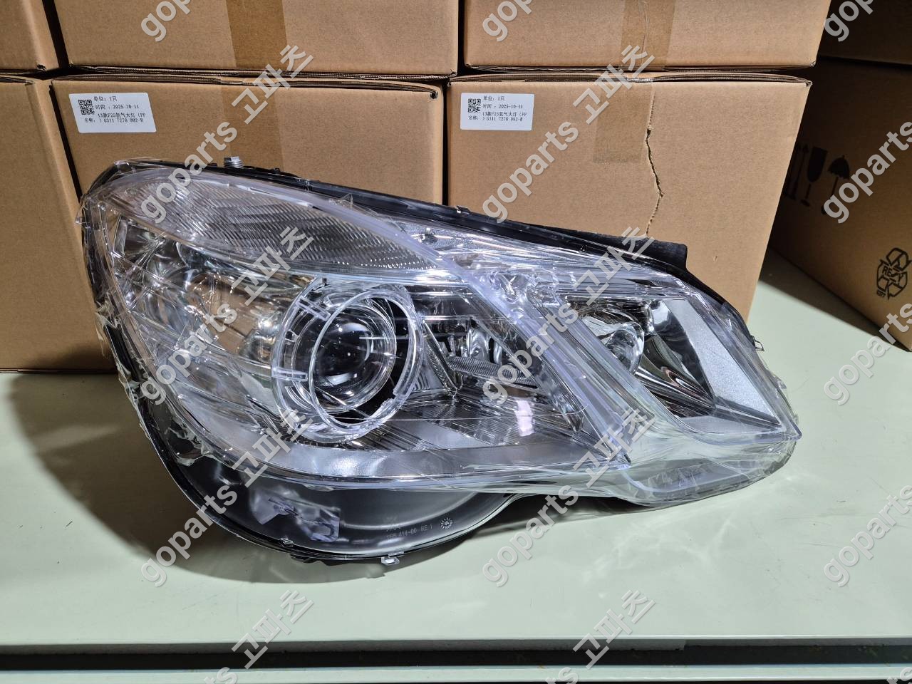 벤츠 E클래스 W212 조수석 헤드라이트 교체 후기 – 고파츠 납품 사례