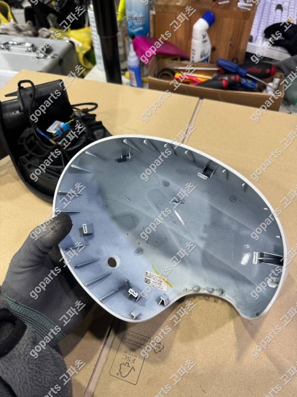 Mini F55 운전석 사이드미러 (2020-2024년식) 프레임 하우징 겉커버 포함 상세사진 2